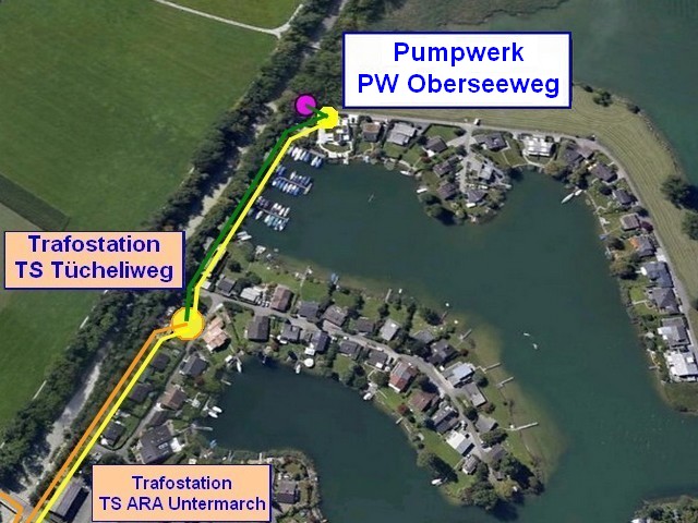 Standort Pumpstation Oberseeweg Lachen